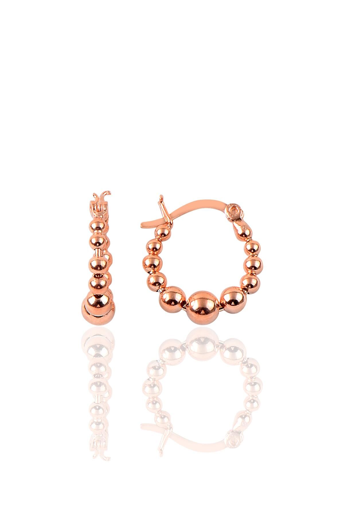 Gümüş rose toplu halka küpe SGTL9650ROSE