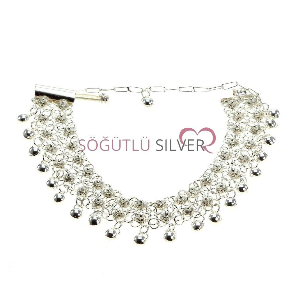 Telkari İki Sıra Kişniş Toplu Bileklik SGTL6269