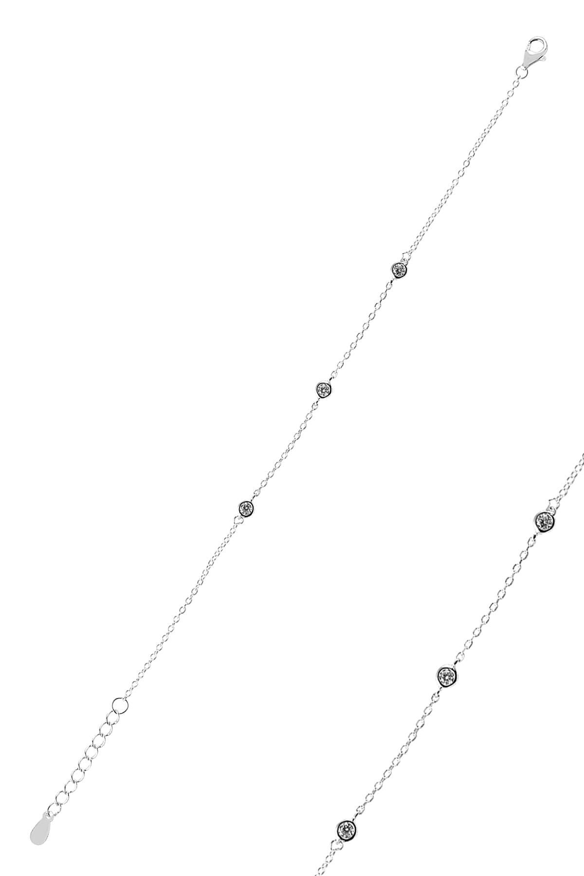 Gümüş zirkon taşlı bileklik SGTL9042