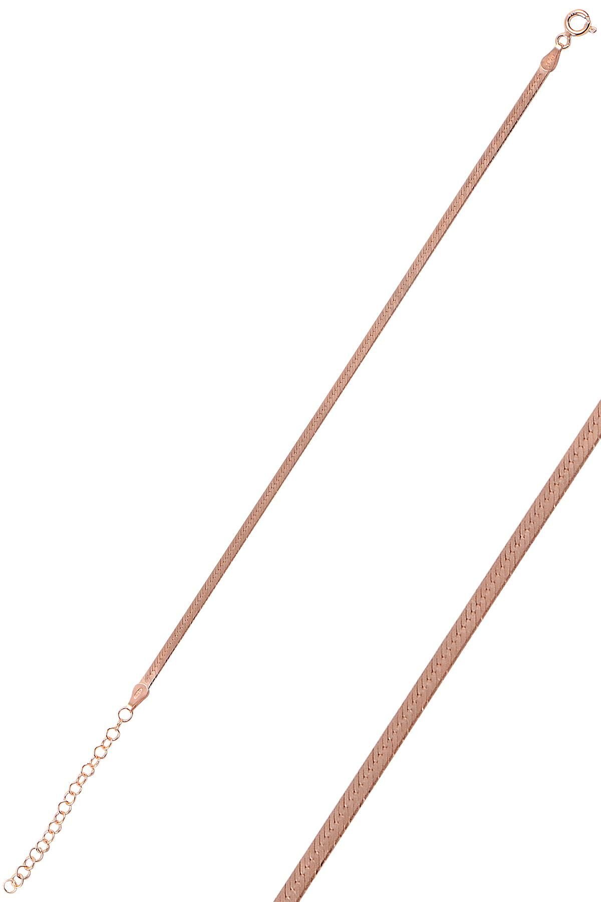 Gümüş 2,5 mm kalınlığında rose italyan yassı modeli bileklik SGTL10097ROSE SGTL10097ROSE