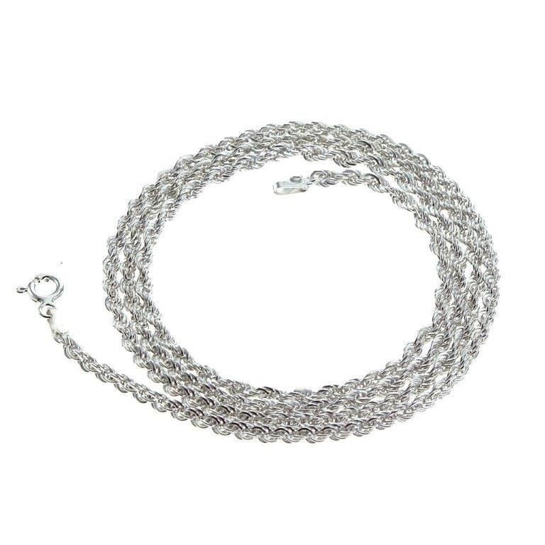 Gümüş halat zincir SGTL10481 60 cm - Gümüş