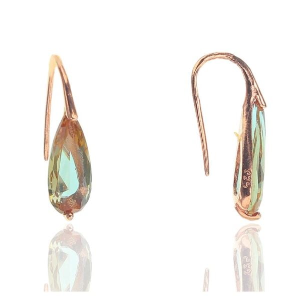 Gümüş damla taş küpe SGTL8493