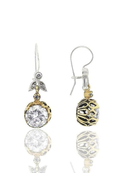 Gümüş zirkon tek taşlı otantik üçlü set SGTL11592BEYAZ