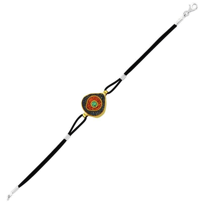 mozaik taşlı derili bileklik SGTL7347