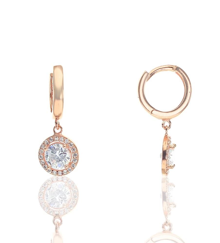 Gümüş elmas montürlü küpe SGTL8496