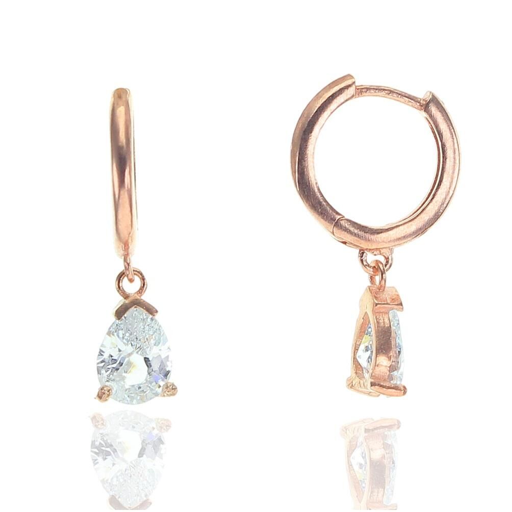 Gümüş damla taşlı küpe SGTL8497