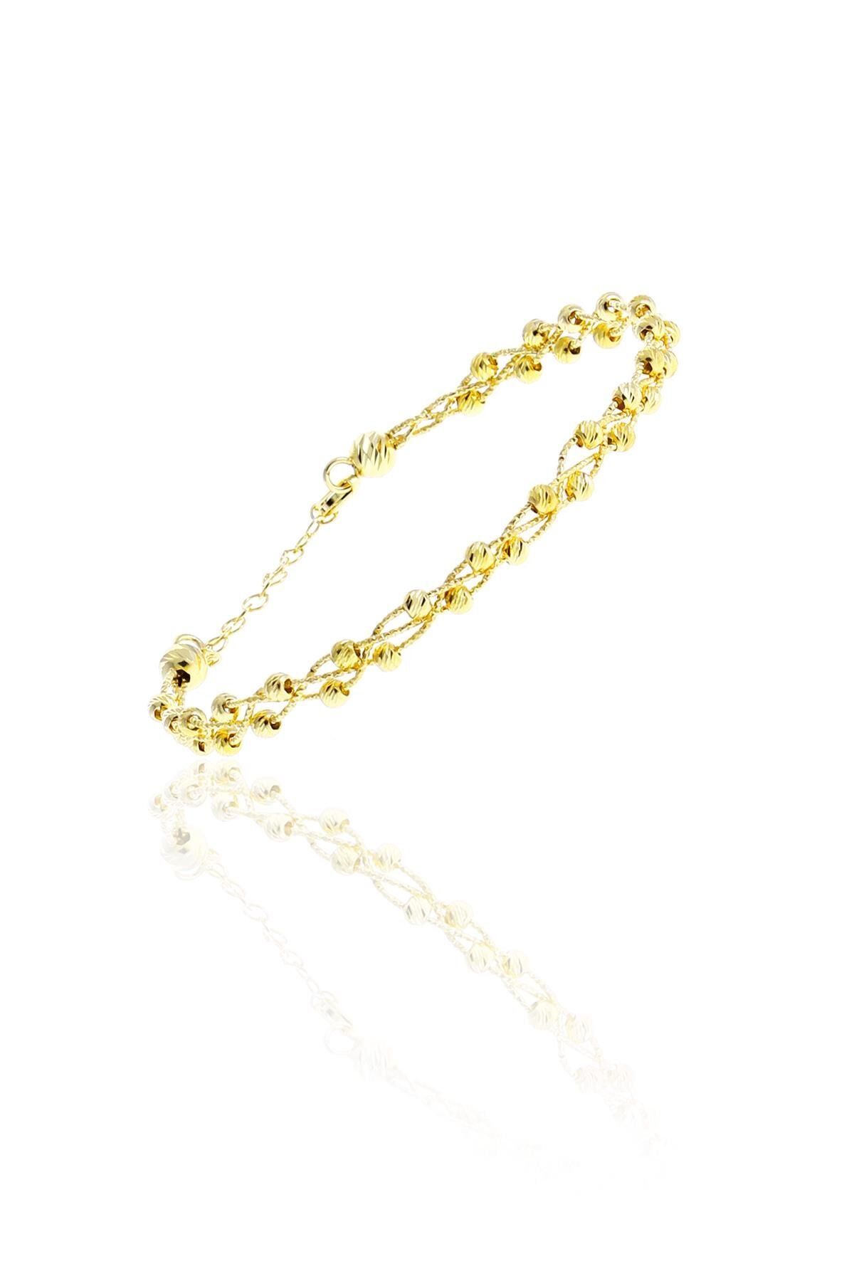 Gümüş altın yaldızlı dorissa (dorica) bilezik SGTL10715GOLD