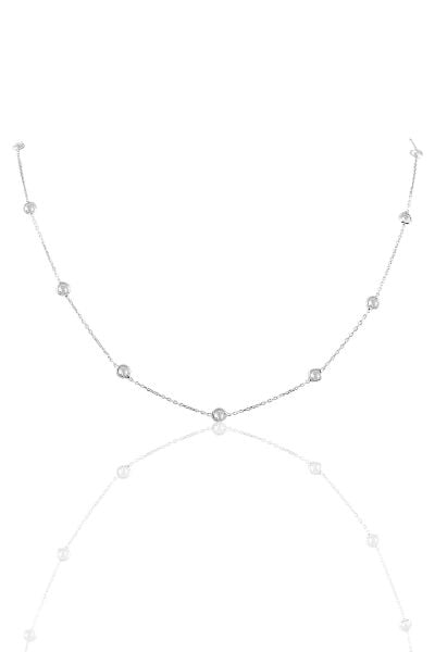 Gümüş sıra taşlı 45 cm kolye SGTL9830RODAJ