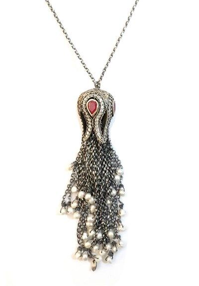 Püsküllü lale kolye kolye5295