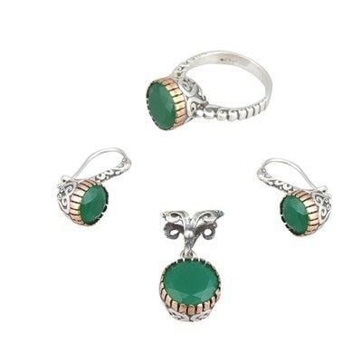 ZÜMRÜT TAŞLI ÜÇLÜ SET set8756