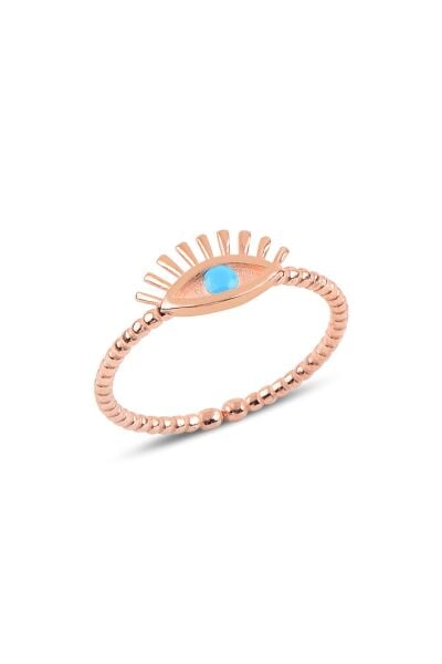 Gümüş ayarlamalı kirpik modeli yüzük SGTL9945TURKUAZ