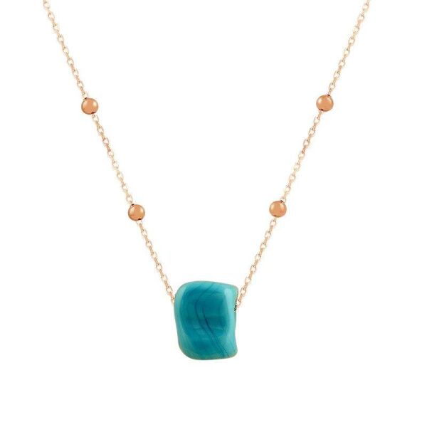 turkuaz taşlı top top zincirli ikili set SGTL7365