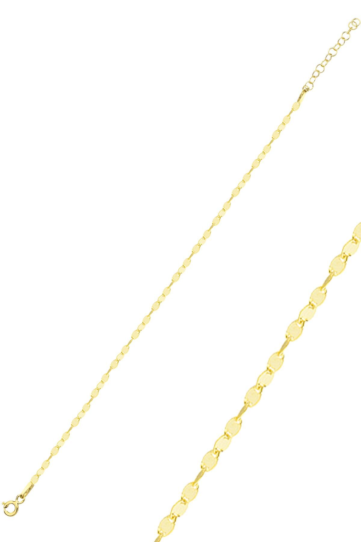 Gümüş altın yaldızlı parlak mekik pullu bileklik SGTL12501GOLD