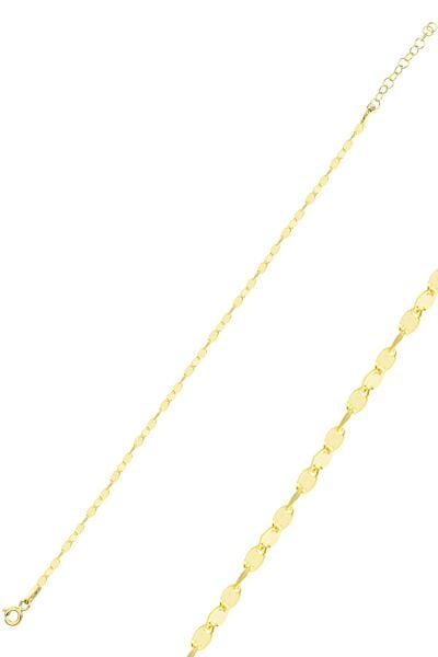 Gümüş altın yaldızlı parlak mekik pullu bileklik SGTL12501GOLD