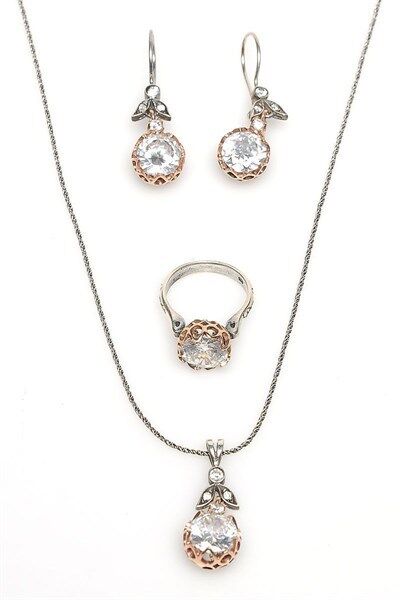 ZİRKON TAŞLI ÜÇLÜ SET set8750