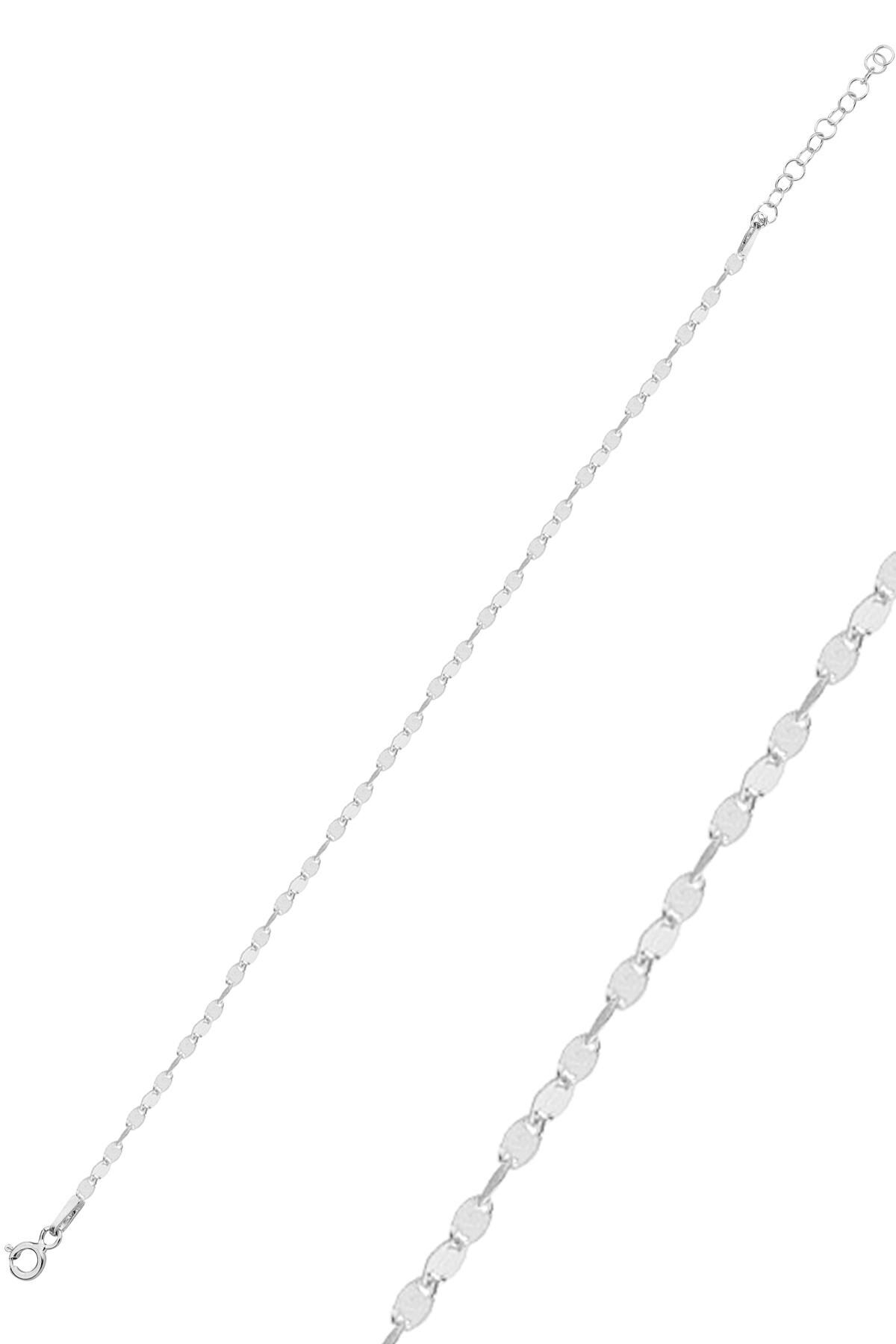 Gümüş parlak mekik pullu bileklik SGTL12501RODAJ