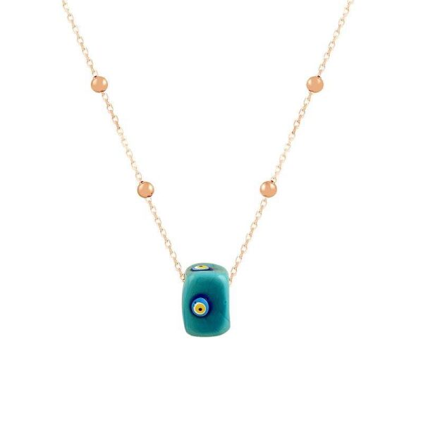 mineli nazarlı toptop zincirli ikili set SGTL7366