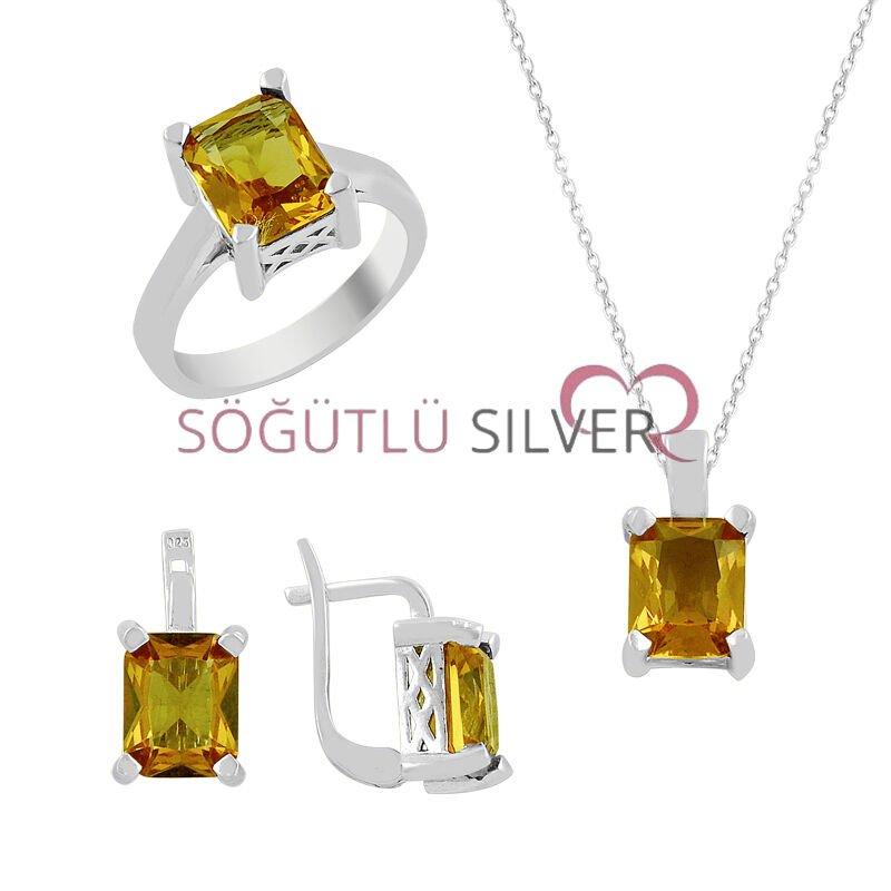 zultanit taşlı üçlü set SGTL7369