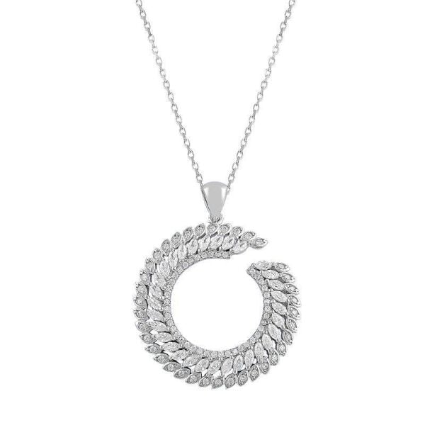 Baget taşlı rodyumlu üçlü set SGTL7371