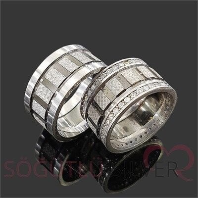 rodyumlu bay ve gümüş alyans alyans3991