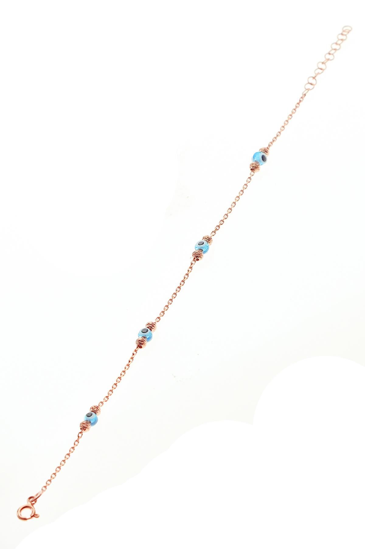 Gümüş dorica ve nazar boncuklu bileklik SGTL8520