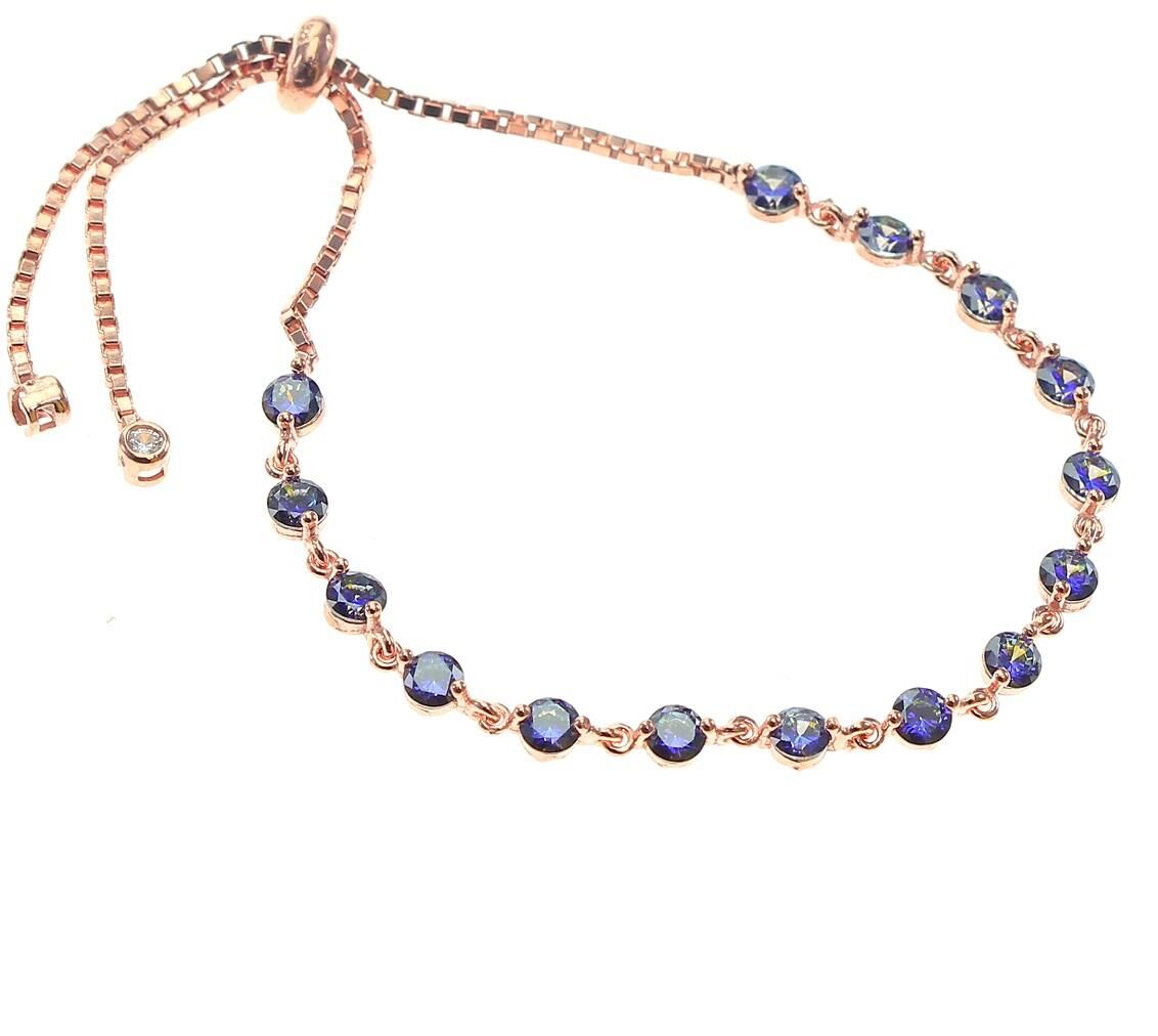 Gümüş mavi mistik topaz taşlı bileklik SGTL8522