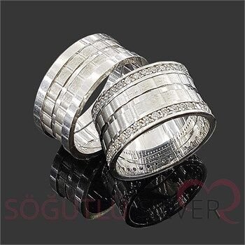 rodyumlu bay ve bayan alyans alyans3986