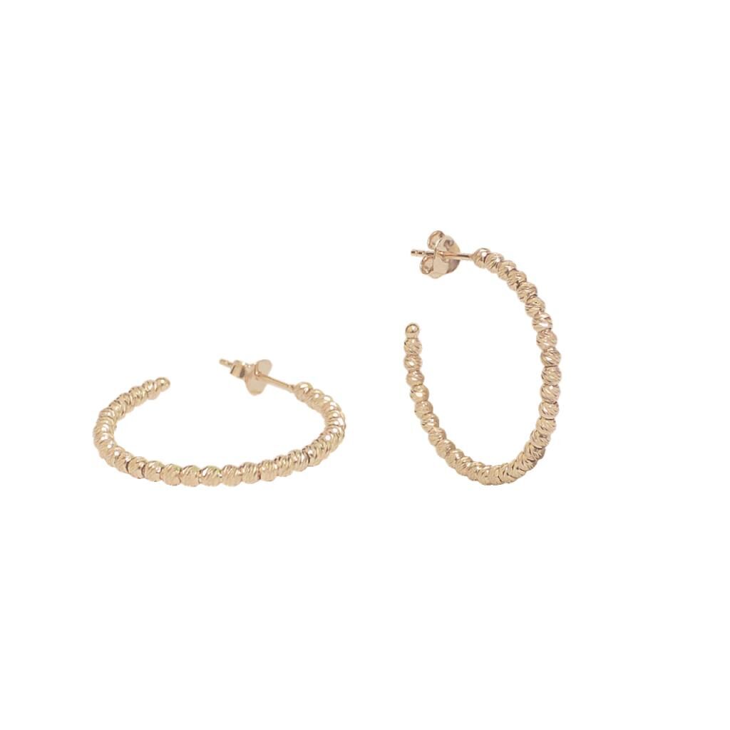 halkalı büyük boy lazer çizgili toplu küpe SGTL2595