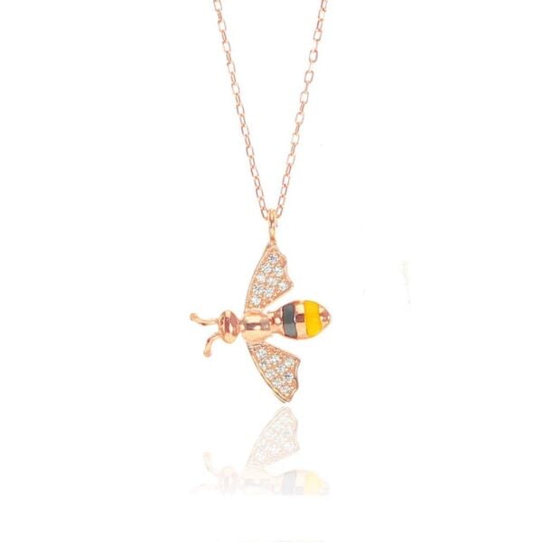 Gümüş mineli ve zirkon taşlı arı ikili set SGTL8527