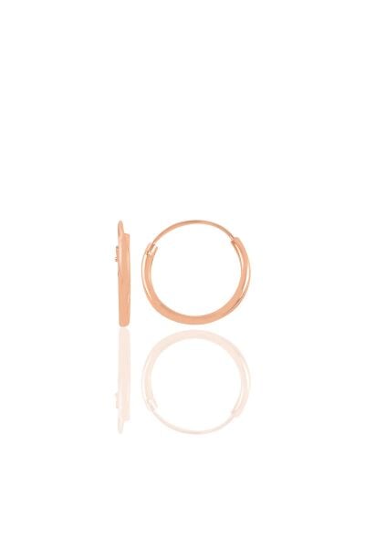  925 Ayar Gümüş Mini rose Halka Küpe SGTL11366ROSE