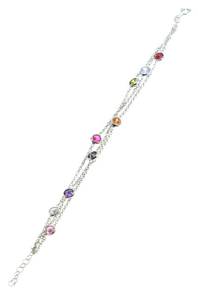 Gümüş renkli sıra taşlı takım SGTL8533