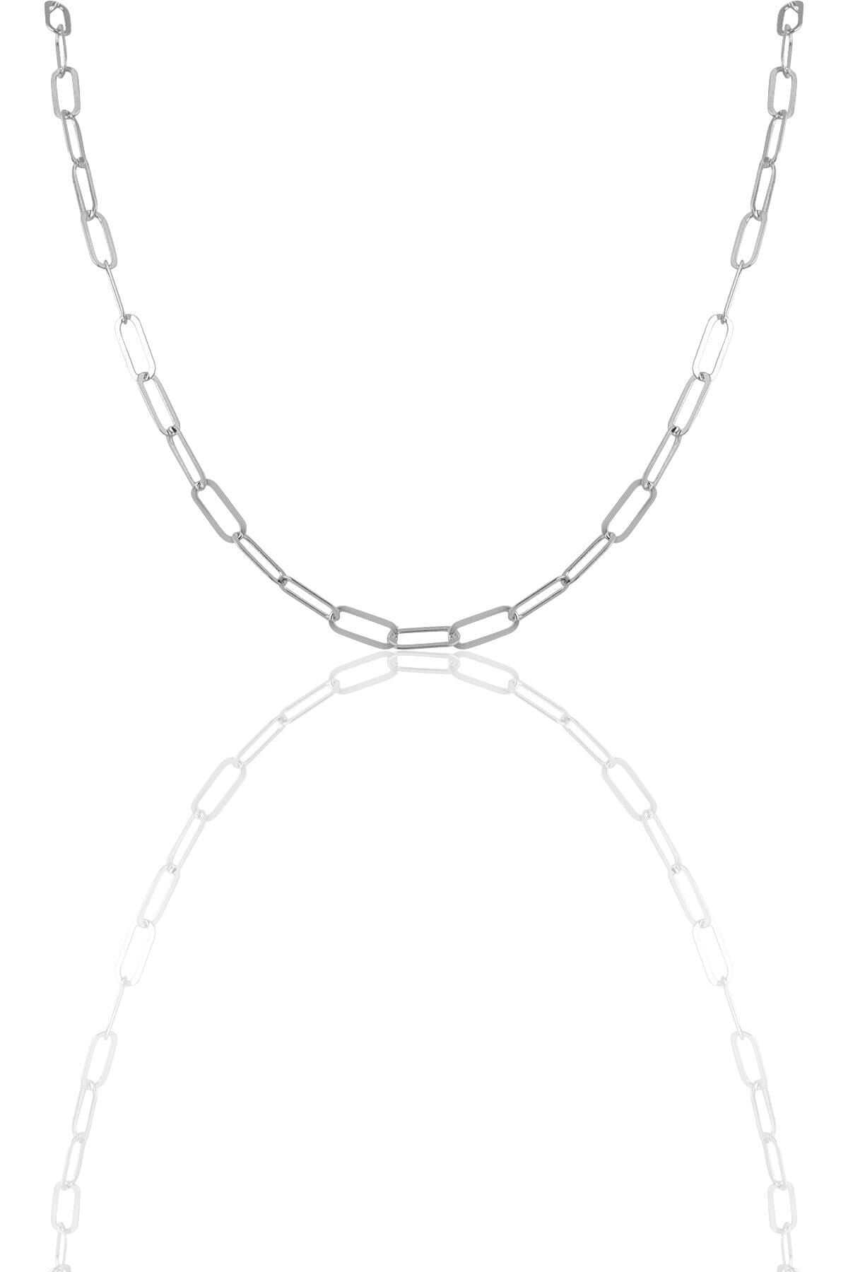 Gümüş  ataç zincir. SGTL11629 Gümüş - 60 cm