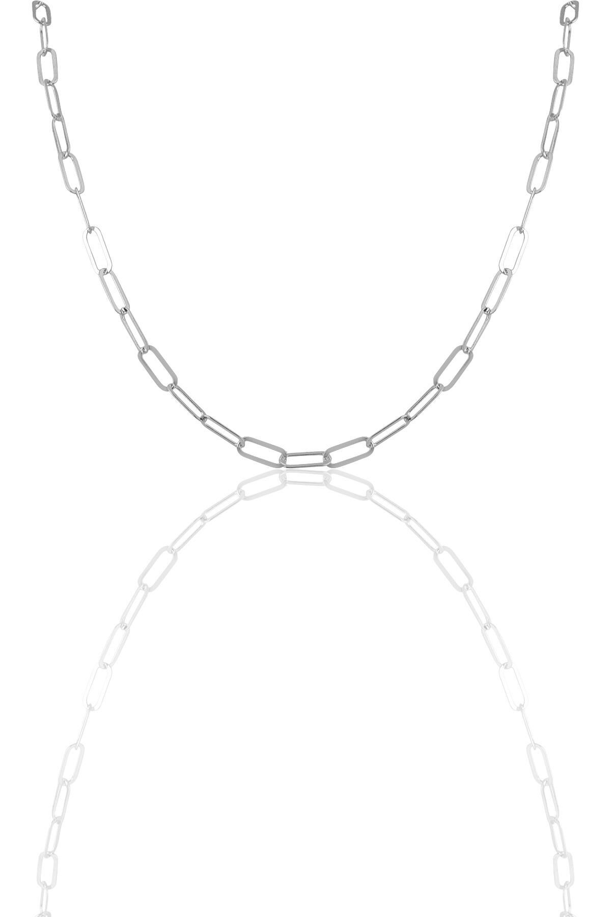 Gümüş  ataç zincir. SGTL11629 Gümüş - 60 cm