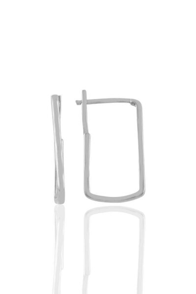 Gümüş rodyumlu modern tasarımlı  göçmen küpe  SGTL11362RODAJ