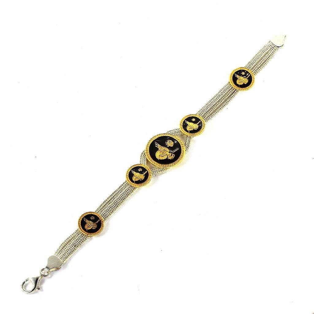 Osmanlı tuğralı mineli hasır bileklik SGTL4805