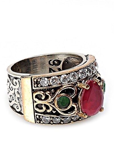 YAKUT TAŞLI OTANTİK YÜZÜK yüzük8567