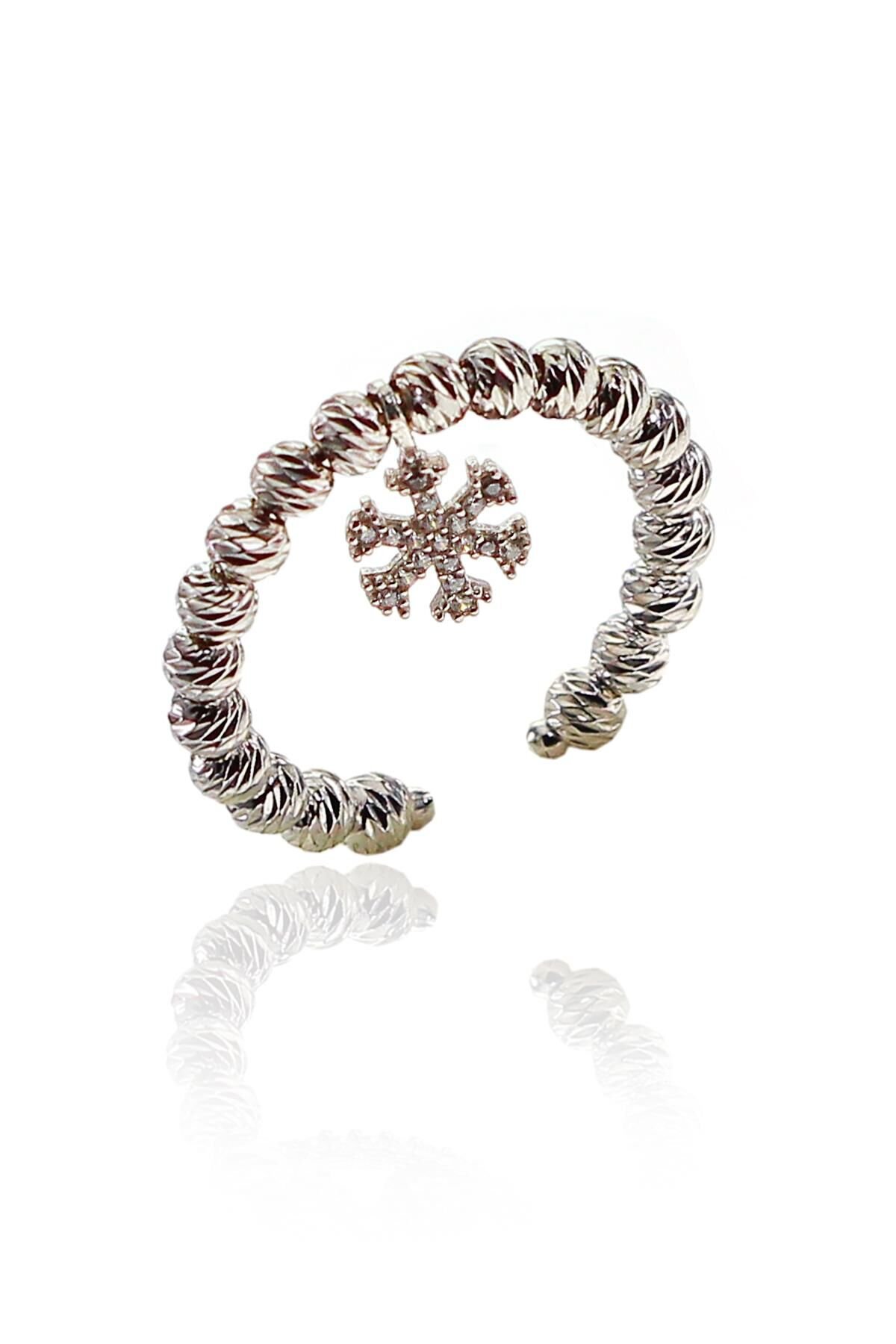 Gümüş kartanesi sallantılı dorica yüzük SGTL9801