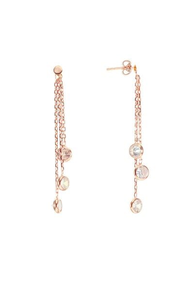 Gümüş rose taşlı küpe SGTL8548