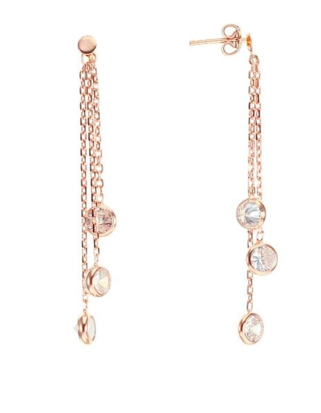 Gümüş rose taşlı küpe SGTL8548