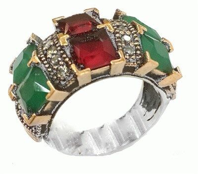 doğal taşlı otantik yüzük yüzük8333