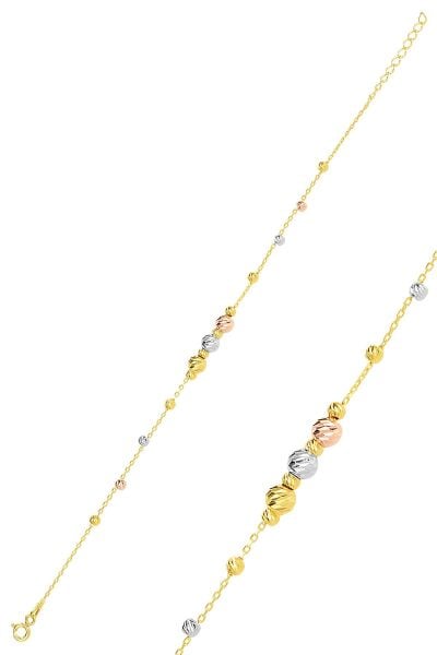 Gümüş altın yaldızlı, rodaj ve rose renkli dorissa dorica bileklik  SGTL11503GOLD