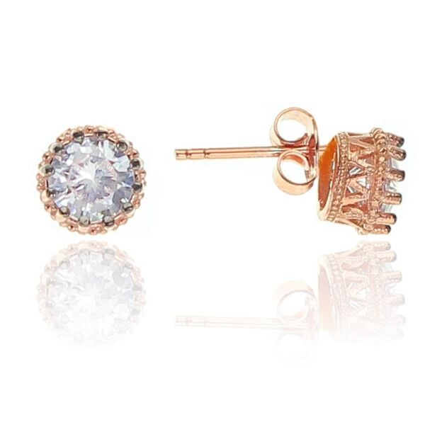 Gümüş elmas montürlü küpe SGTL8550