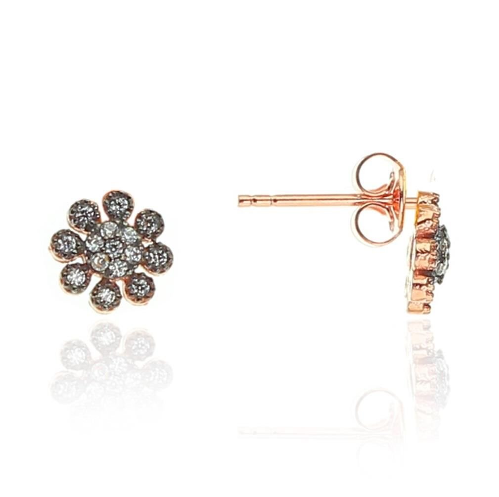 Gümüş elmas montürlü küpe SGTL8551