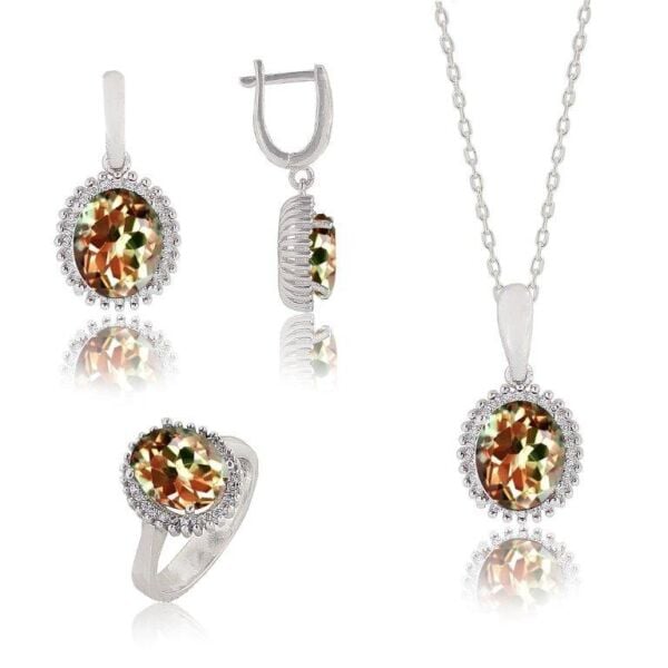 zultanit taşlı üçlü set SGTL3673