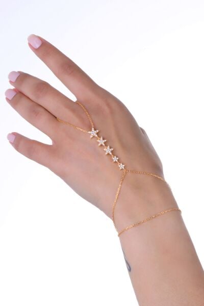 Gümüş rose zirkon taşlı kayan yıldızlar şahmeren SGTL13003ROSE