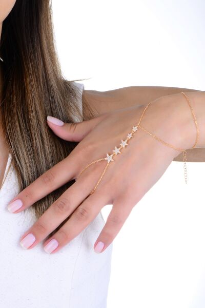 Gümüş rose zirkon taşlı kayan yıldızlar şahmeren SGTL13003ROSE