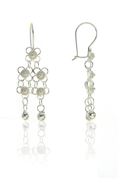 Gümüş telkari kişniş modeli küpe SGTL9812