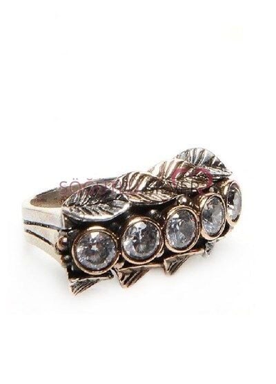 Otantik beş taşlı yüzük yüzük8555