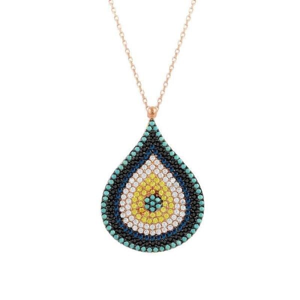 Damlalı göz kolye SGTL7403