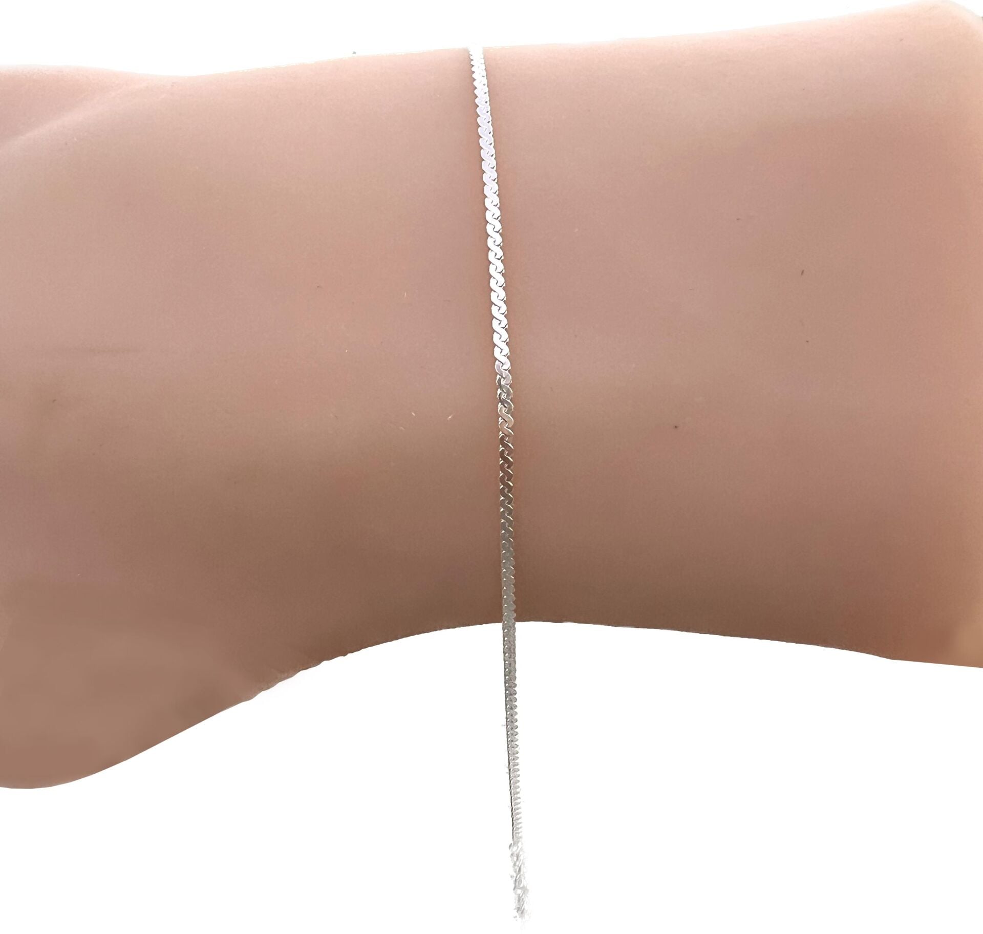 Gümüş  örgü modeli italyan zincir bileklik SGTL11810RODAJ